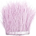 Pikkukuva 1 / 5: Vaaleanvioletti strutsinsulkareunus ompeluun, hapsut 2 jaardia 4-6 tuumaa askarteluun, mekkojen ompeluun, vaatteisiin, latinalaistanssimekkojen koristeluun, strutsinsulkareunus