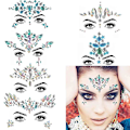 Pikkukuva 1 / 5: Halloween-teemainen tatuointitarra-setti, valaiseva kasvojalokivitatuointitarra, Cosplay 9