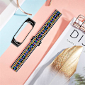 Miniatyrbillede 4 af 5: Strækbart nylon anti-ridse justerbar håndledsrem til Xiaomi Mi Band 3/4, med sort urramme Style 5
