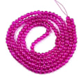 Miniatyrbillede 4 af 4: 1 streng Crackle Glas Perler Streng Rund Fuchsia 4mm Hul: 1.1~1.3mm ca. 200 stk/streng 31.4 tommer