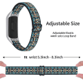 Miniatyrbilde 2 av 5: Erstatningsklokkereim for Xiaomi Mi Band 7, nylonflettet elastisk justerbar løkke armbånd