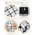 Miniatyrbilde 4 av 5: Speed Cube Sett Med 2 Gull Speil S Cube, Sølv Vindspeil Cube, Uregelmessig Speedcubing 3x3x3 Twisty Box Puslespill