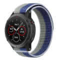 Miniatyrbild 2 av 5: Justerbar nylonrem med sömmar för Garmin Forerunner 965/955/945/935 Green Blue