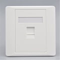Miniatyrbild 2 av 4: Hon till Hon Cat6 Gigabit Dubbel Pass Nätverksvägguttag Rj45 Lan Internet Frontplatta Rak Ström, 86x86mm(lanx1)