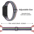 Miniatyrbillede 2 af 5: Strækbart nylon anti-ridse justerbar håndledsrem til Xiaomi Mi Band 3/4, med sort urramme Style 9