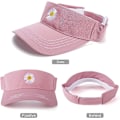 Miniatyrbilde 3 av 5: Solskjerm -acsergery Sports Solskjerm, Dame Tennis Hatt Justerbar Hestehale Baseball Caps Gave