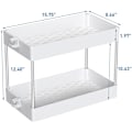 Miniatyrbillede 3 af 5: Underskabs Organizer, 2-lags Underskabs Opbevarings Organizer, Badeværelses Stående Hylde, Badekollektion Udtrækskurve Med Kroge, Multifunktionel Opbevaring