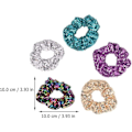 Miniatyrbillede 5 af 5: Metal Hårbøjle 5 stk. Piger Glitrende Pailletter Scrunchies Til Hår Elastiske Bånd Hår Mixed Color