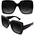 Miniatyrbilde 1 av 4: Oversized Firkantede Solbriller Dame Retro Shades Trendy Uv400 Beskyttelse, S904