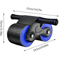 Miniatyrbillede 2 af 5: Ab Roller Træningsudstyr Automatisk Tilbagespring Abdominal Hjul AB Roller Core Træningsudstyr ABs Roller Hjul Gym Tilbehør Træning Hjemme Blue
