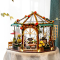 Miniatyrbild 2 av 5: Gör-det-själv miniatyrset trädgårdshus LED modellbyggnadssats hobbyhantverk heminredning - julklapp födelsedagspresenter till pojkar flickor kvinnor vänner