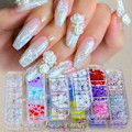 Miniatyrbild 4 av 5: Blommiga nageldekorationer för nagelkonst DIY-designer tillbehör hantverk style 1