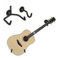 Horisontell gitarrväggfäste, lutande gitarrhängare lutning, horisontell väggfäste för akustisk klassisk eller elgitarr, ukulele, banjo, mandolin A