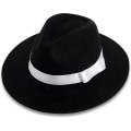 Miniatyrbilde 1 av 5: Acsergery Herre Fedora Hatt Filthatt Stor Unisex Klassisk Panama Hatt 1920-talls Herre Gatsby Hatt Gave