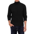 Miniatyrbild 2 av 5: Herr Jumper Turtle Neck Toppar Twisted Stickad Pullover Vinter Slim Fit Långärmad tröja