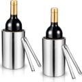 Miniatyrbillede 1 af 5: 4 stk. Vinkøler spand med tang 750 ml Champagne isspand Rustfrit stål Vinspand Terning Serveringsspand Tilbehør Isoleret Vinflaske Chi