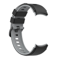 Miniatyrbilde 5 av 5: To-fargets silikonrem for Galaxy Watch4/5/6 40mm 44mm/Watch6 Classic 43mm 47mm/Watch 5 Pro 45mm Black Grey