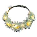 Miniatyrbilde 1 av 5: LED Blomsterkrone, Blomsterkrans Hodebånd Lysende LED Blomsterhodeplagg Blomsterhodebekledning shape4