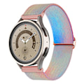 Miniatyrbillede 2 af 3: Nylon Urrem til Coros Pace 2/Apex 42mm, 20mm Mønstret Justerbar Flettet Løkke Rem Phantom Aurora