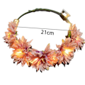 Miniatyrbilde 2 av 5: LED Blomsterkrone, Blomsterkrans Hodebånd Lysende LED Blomsterhodeplagg Blomsterhodebekledning shape5