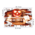 Miniatyrbilde 4 av 4: Sztxj 2 stk Halloween Skrekk Klistremerker Selvklebende Gulvklistremerker Gresskar Zombies Fest Klistremerker