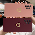 Pikkukuva 4 / 5: Suunniteltu Samsung Galaxy A32 5g -puhelinkuorelle, jossa on sydänkuvio naisille ja tytöille, pehmeä TPU-pinnoitus, täysi kameran linssinsuoja ja näytönsuoja