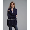 Pikkukuva 1 / 5: Syksyn ja talven lepakkohiha plus-koon pitkä neulecardigan-pusero naisten takki naisten pusero Navy blue Average size