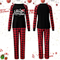 Miniatyrbild 3 av 5: Familjematchande Pyjamas Rutiga O-Hals Roliga Tryckta Julpyjamas Bekväma Anime-Pyjamabyxor Lösa Pyjamas De Navidad Kid 4 5T