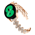 Miniatyrbilde 3 av 5: 20mm Sink Alloy Rhinestones Dekor Håndleddsrem For Samsung Galaxy Watch Active/Active2 40mm 44mm Rose Gold