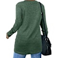 Miniatyrbillede 4 af 4: Dame Langærmet Toppe Løstsiddende Sweatshirt Tunika