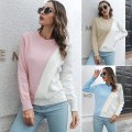 Miniatyrbillede 4 af 5: Dame design kontrastfarve twist tredimensionel sweater løs efterår og vinter langærmet Apricot M