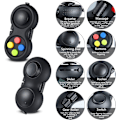Miniatyrbild 3 av 5: 4 stycken Fidget Game Controller-plattor, Nyckelringsfidget för vuxna och tonåringar, Mini Handhållen Cam Fidget Pad Cube Ångest- och Stressreducerande Sinnesleksak med 8