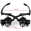 Miniatyrbillede 2 af 5: 8 Linse Forstørrelsesglas Lup Juveler Urmager Reparation med LED Lys