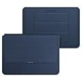 Miniatyrbillede 1 af 5: Opbevaringstaske til 11/12 tommer Notebook, PU Læder Foldbart Stativ Magnetisk Klap Laptop Sleeve Dark Blue