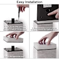 Miniatyrbilde 3 av 3: Solcelle stolpehatter - 13 x 13 cm 1 LED gjerde stolpe tre stolpe vanntett lys for dekk terrasse plen trinn utendørs solcellelys (rgb) Jiujiuso