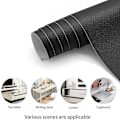 Miniatyrbillede 5 af 5: 40cm*2m Tyk Selvklæbende Pvc Mat Sort Tapet Boblefri Vandtæt Dekoration Til Soveværelse Stue Møbler