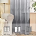 Miniatyrbillede 4 af 5: 2 stk. Gennemsigtig Grå Gradient Dekoration Soveværelse Stue Moderne Semi-gennemsigtig