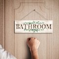 Miniatyrbild 4 av 5: Badrumsskylt Väggdekor, Badrum Väggkonst Gårdshus Badrumsskylt Trä Hängande Väggplatta Dekorativ För Badrum, Julgåva För Hemmet