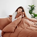 Miniatyrbild 3 av 5: Täcke King Size - Mjukt King Size Täcke Set, 3 Delar Dubbelborstat Täcke med Knappstängning yellow Full