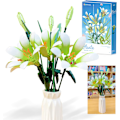 Miniatyrbild 1 av 5: Lily Blommor Bukett för Vuxna Byggsats med Utsökt Förpackningslåda, Blommor Bukett Botanisk Samling Byggklossleksaker, Idealisk för Visning