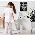 Miniatyrbild 2 av 4: Badrumsskylt Väggkonst Dekor, Roliga Badrum Citat Detta Är Ett Badrum Inte Ett Internetkafé Skylt Liten Och Söt Canvas Konstverk För Badrum Toalett Dekor