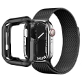 Miniatyrbillede 1 af 5: Beskyttende etui til Apple Watch Series 1/2/3 38mm, Præcise udskæringer Anti-Drop TPU Ur Cover Black