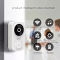 Miniatyrbillede 2 af 5: 1 sæt, (indbygget batteri) Smart video dørklokke, Smart Home trådløs intercom videokamera med klokke, understøtter tovejslyd