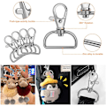 Miniatyrbild 4 av 5: Metallspänne Swivel Hooks D-ringar & Spänne Spänne Syklämma För Vävning