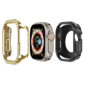 Miniatyrbillede 1 af 5: Urkasse til Apple Watch Series 8 7 41mm/Series 6 5 4 SE (2022) SE 40mm TPU+PC Stødsikker Ramme Gold