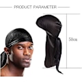 Miniatyrbillede 3 af 5: 8pack Acsergery Lang Hale Durag, Unisex Durag Hovedbeklædning Brede Stropper Pirat Hårtab Turban Hat Gave