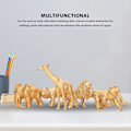Miniatyrbillede 5 af 5: 7 stk. Safari Dyrefigurer Legetøj Guldfarve Vilde Zoo Dyr Figurer