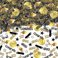Miniatyrbillede 1 af 5: Dimissionskonfetti 2023 Guld Sort Dimissionsfest Dekorationer 2023, Dobbeltsidet Dimissionsbordpynt, Glitter Dimissionspynt Klasse
