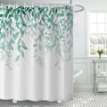 Miniatyrbillede 2 af 5: Bruseforhæng Anti Skimmel Vandtæt Polyester Stof Vaskbart Blomsterplante 150 X 180cm Bruseforhæng Til Badeværelseskar Spa Vådrum