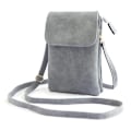 Pikkukuva 1 / 5: Retro PU-nahkainen olkalaukku pieni olkalaukku puhelimen säilytyspussi matkalaukku Grey Matte